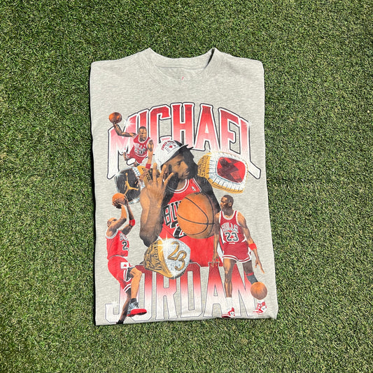 Nike Jordan Modern Rap Style Champ Grey Tee Size Small NEW v16271