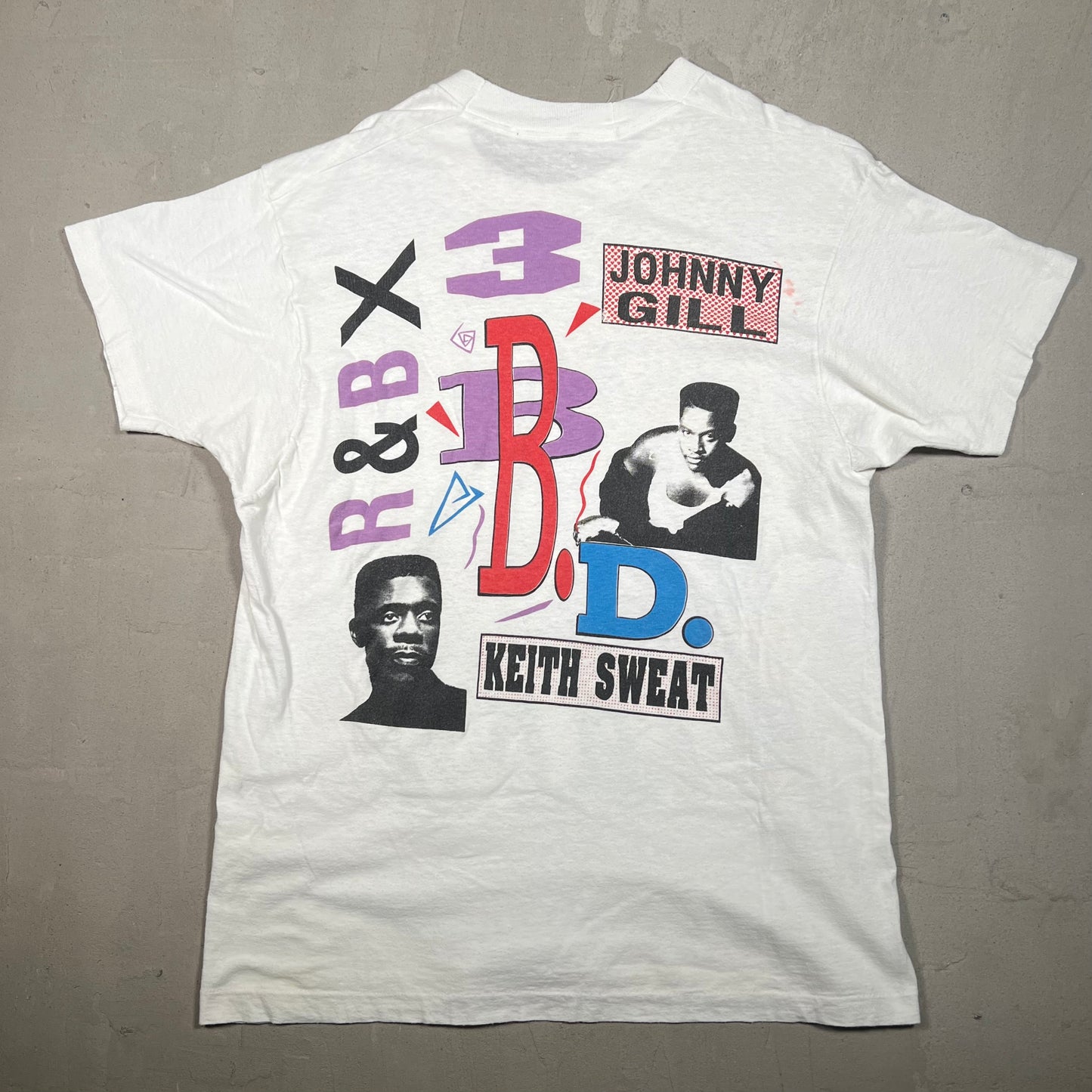 1990s Bell Biv Devoe "Do Me!" White Tee Size Medium USED v16082