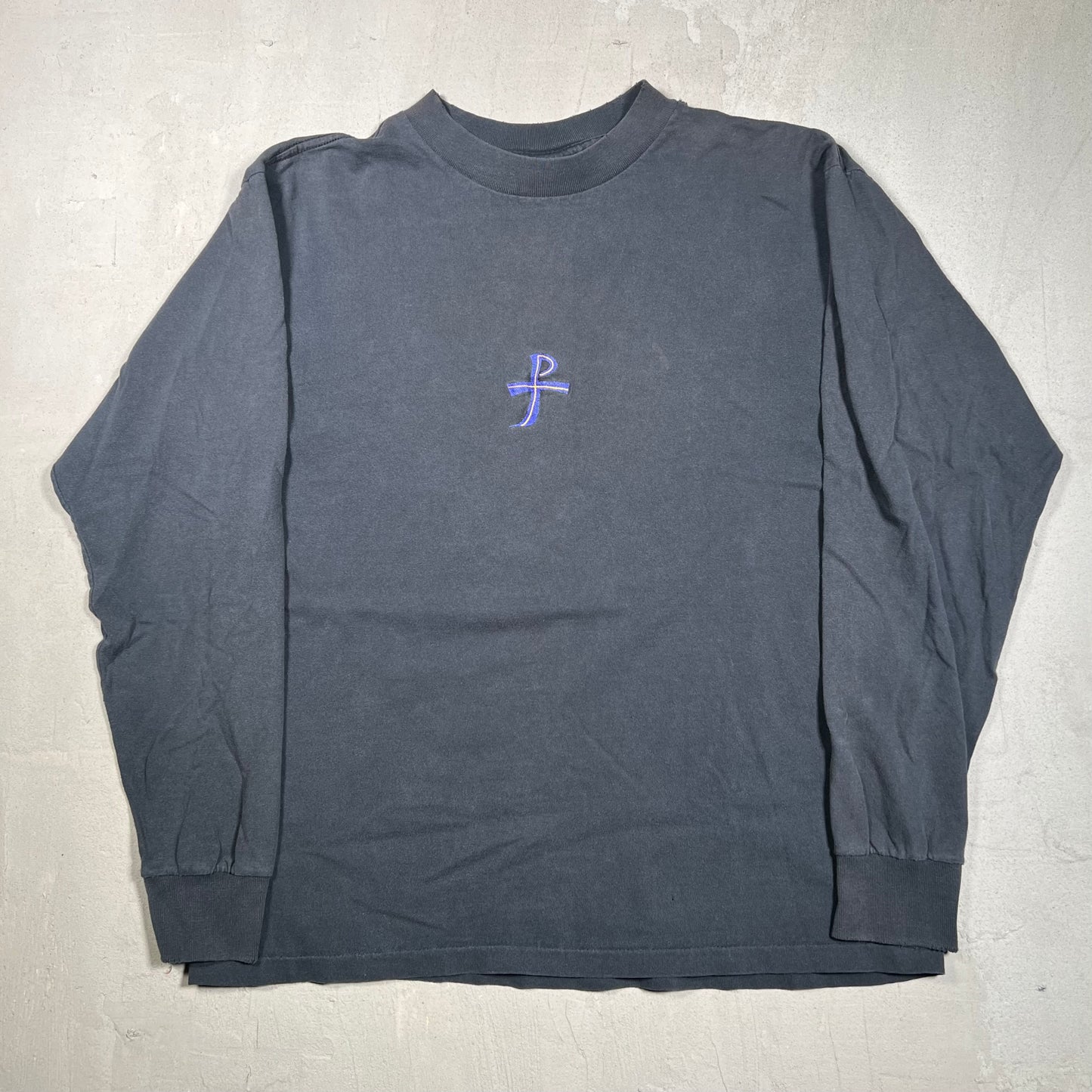 1990s Pearl jam Vitalogy Embroidered Black Longsleeve Size Large USED v17174