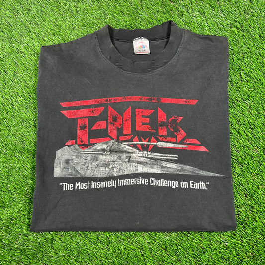 1990s Atari T Mek Promo Black Tee Size Large USED v16789