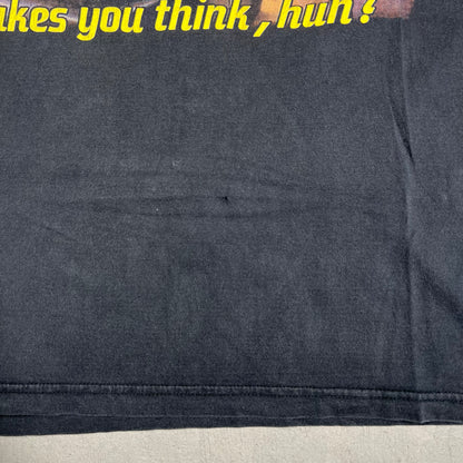 1990s Red Dwarf Makes You Think Black Tee Size Large USED v16423
