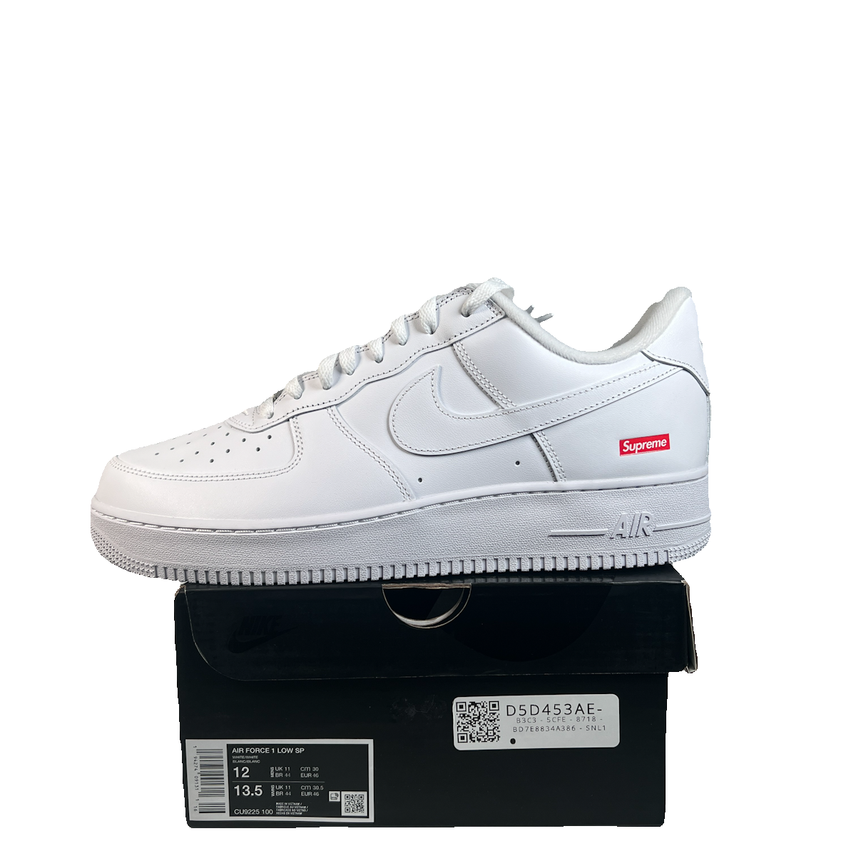Nike Air Force 1 Low Supreme White (2024) Size 12 NEW s22819