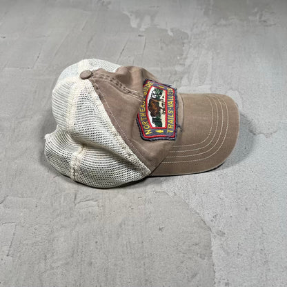 Y2K Polo Ralph Lauren Trails Valleys Guide Brown Trucker Hat USED v20322