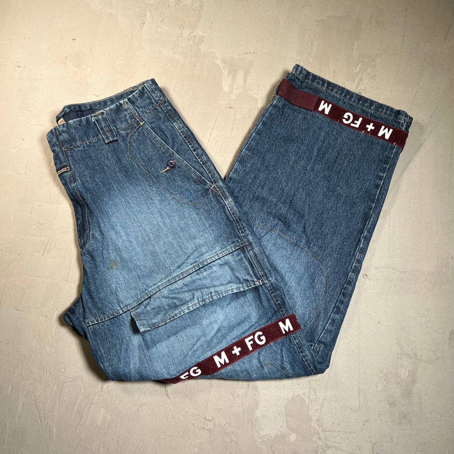 Marite Francois Girbaud Strapped Jeans Size 36 USED x17660