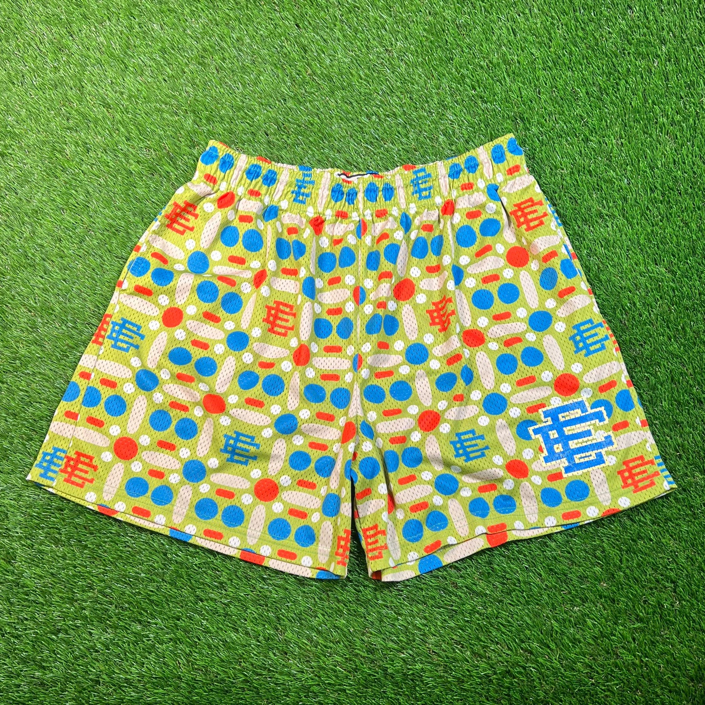 Eric Emanuel Poka Dot Green Shorts Size XXL USED x16746