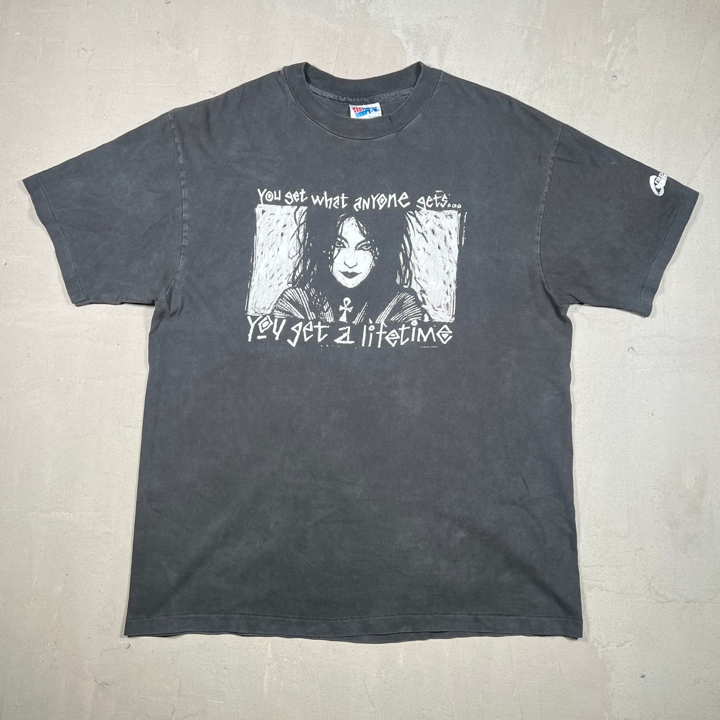 1995 The Sandman Comic Black Tee Size Large USED v19289