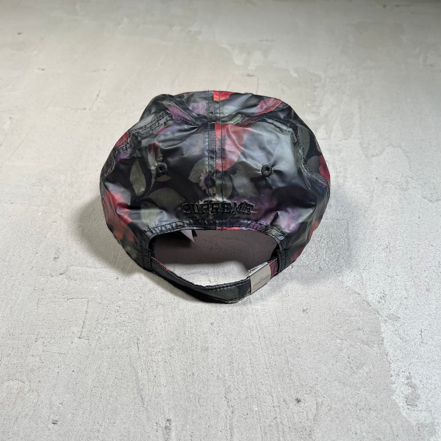 Supreme Stone Island Floral 6 Panel Hat USED x17621