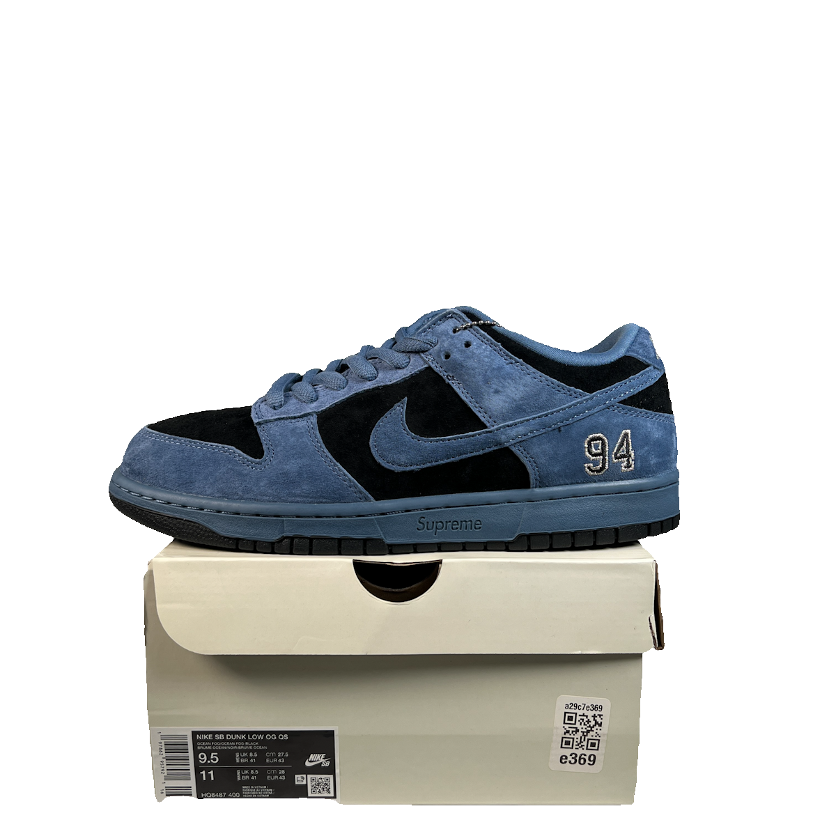 Nike SB Dunk Low Supreme 94 Ocean Fog (2025) Size 9.5 NEW s23249
