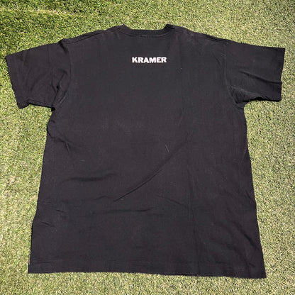 1993 Kramer Seinfeld Full Print Black Tee Size XL USED v16416