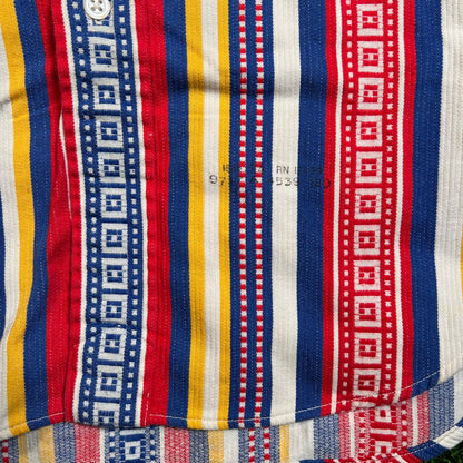 Y2K Polo Ralph Lauren Multicolor Stripped Polo Shirt Size Large USED v18833