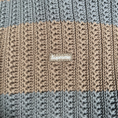 Supreme Loose Gauge Stripe Small Box Sweater Khaki (2025) Size Small NEW x15648