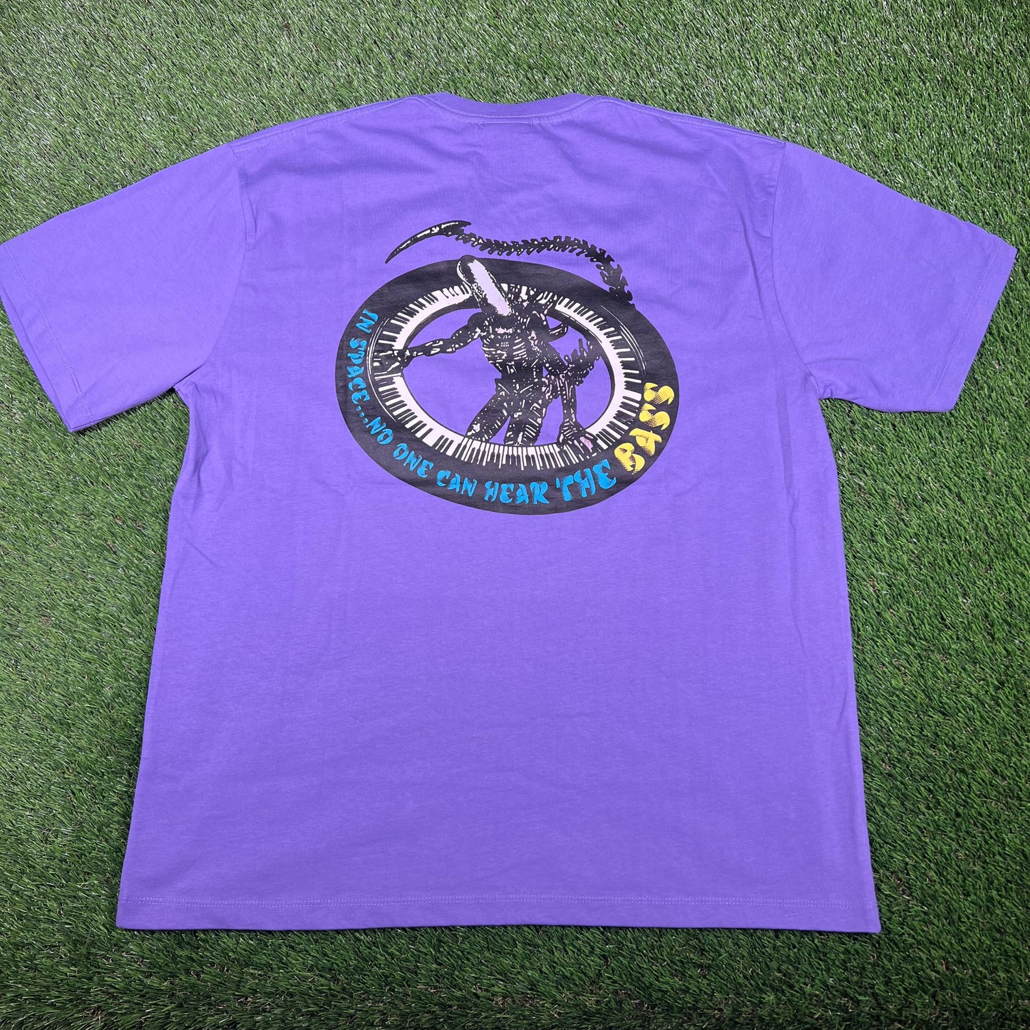 Real Bad Man Crimewave Space Bass Purple Tee Size XL NEW x14703