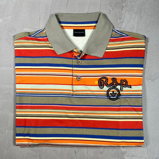 GV Gallery Raspberry Multicolored RSP Polo Tee Size Large USED x18691