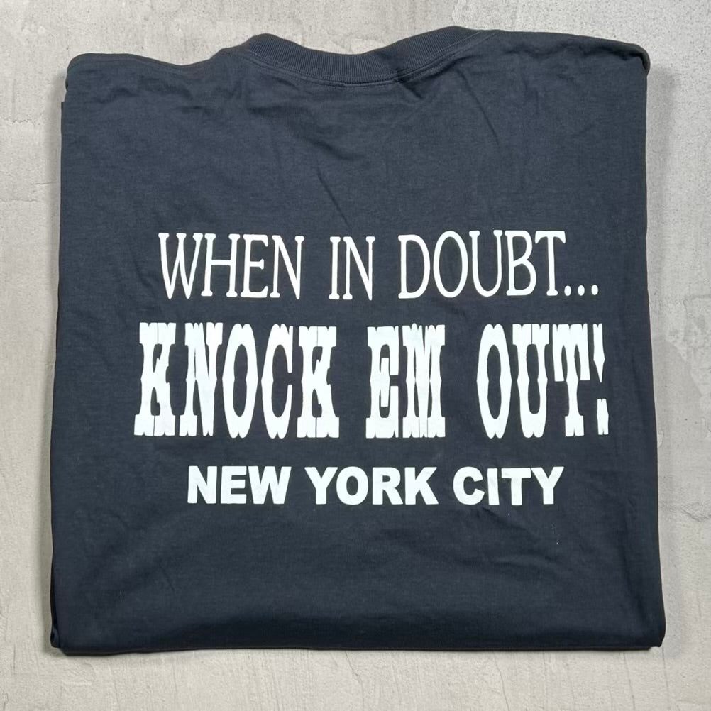 Y2K New York City Support Your Local 81 Black Tee Size XXL USED v20138