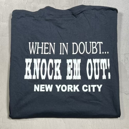 Y2K New York City Support Your Local 81 Black Tee Size XXL USED v20138