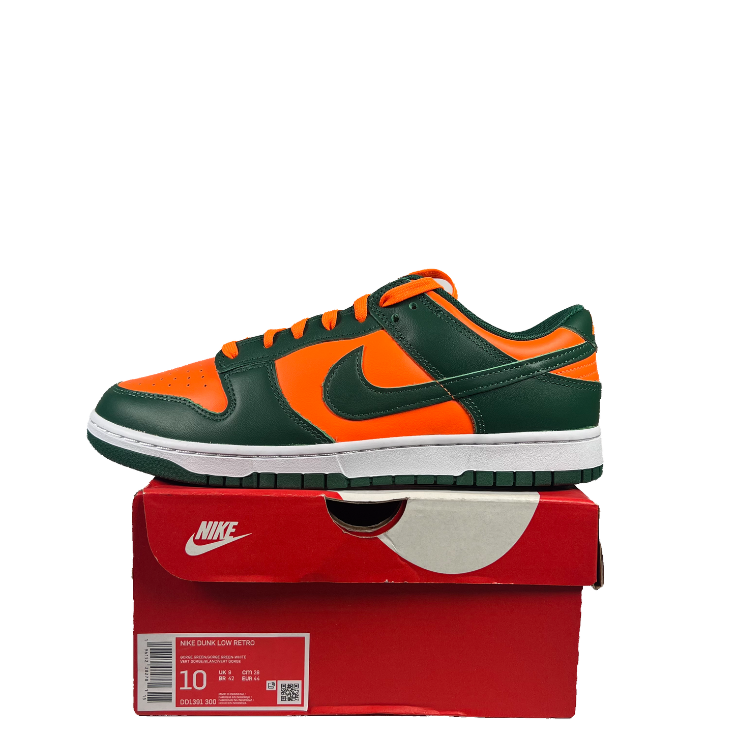 Nike Dunk Low Miami Hurricanes (2022) Size 10 NEW s19591