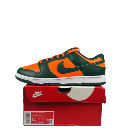 Nike Dunk Low Miami Hurricanes (2022) Size 10 NEW s19591