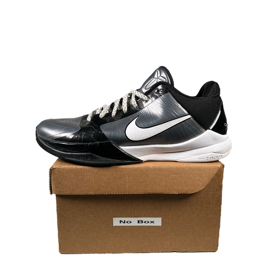 Kobe 5 Silver Black Low SAMPLES Size 8 USED s13779