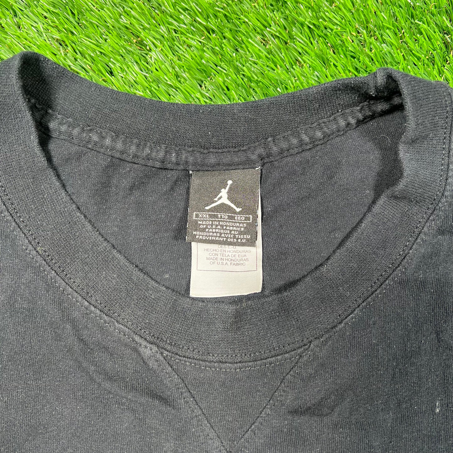 Y2K Jordan 11 Black Tee Size XXL USED v18723