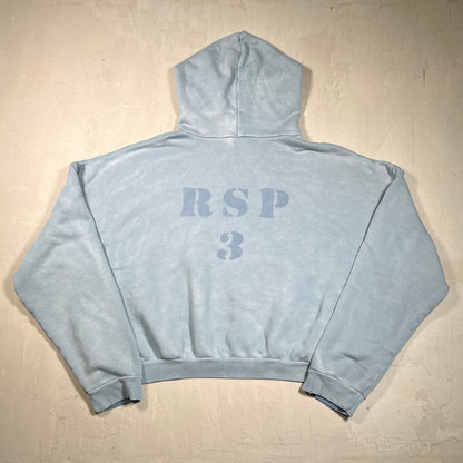 GV Gallery Sky Lounge RSP 3 Washed Blue Hoodie Size Large USED x17580
