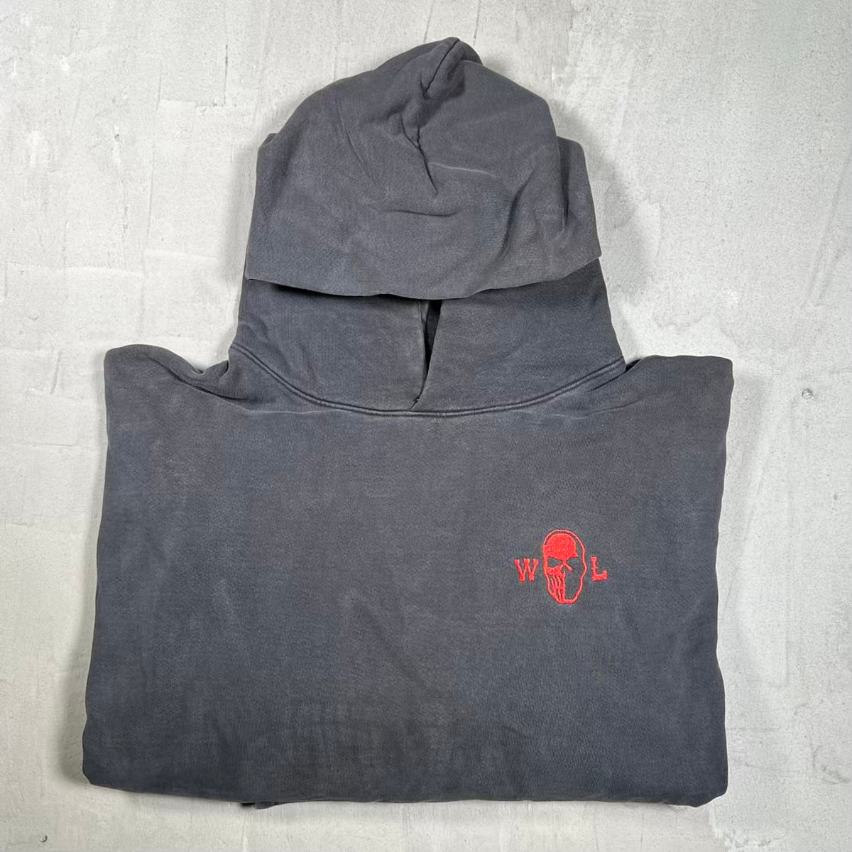 Warren Lotas Django Washed Black Hoodie Size Large USED x18462