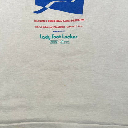 1991 "Race for the Cure" White Tee Size Large USED v17637