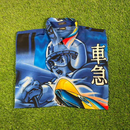 2001 Speed Racer AOP Short Sleeve Button Down Size XXL USED v17544