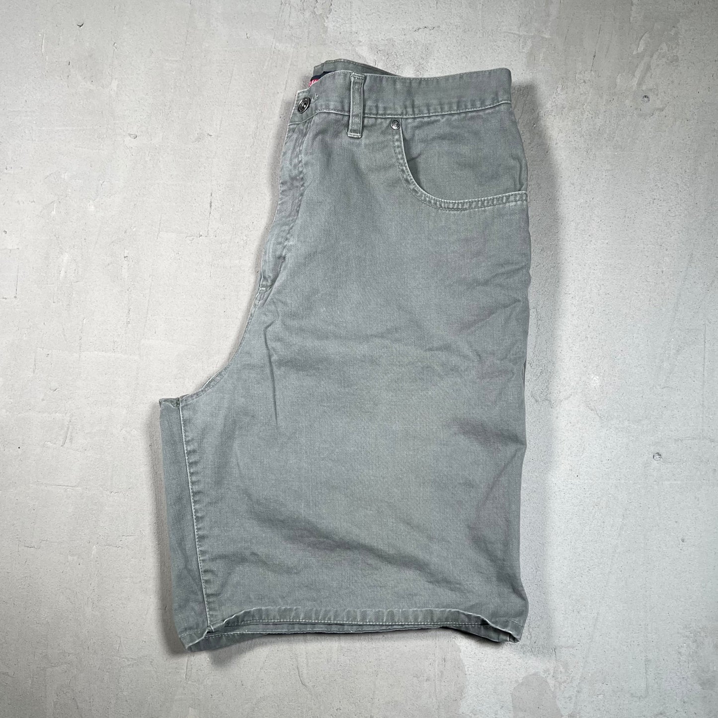 Y2K Quiksilver Washed Grey Shorts Size 36 USED v19371
