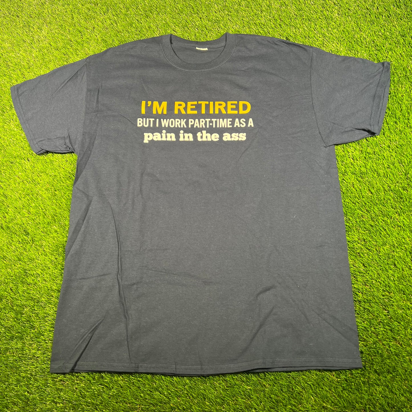 2000s Im Retired Pain In the Ass Navy Tee Size XXL USED v17739