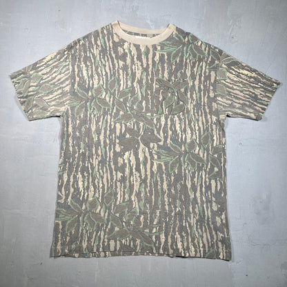 1990s RealTree Camo Pocket Tee Size XL USED v19187