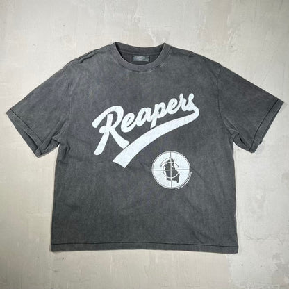 HMDD Reapers Washed Black Tee Size Large USED x18682
