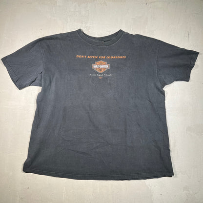 2002 Harley Davidson Black "Lookalikes" Tee Size 3XL USED v19406