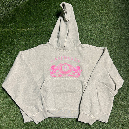 GV Gallery Raspberry Hills "Crest" Grey Hoodie Size Small NEW x13766