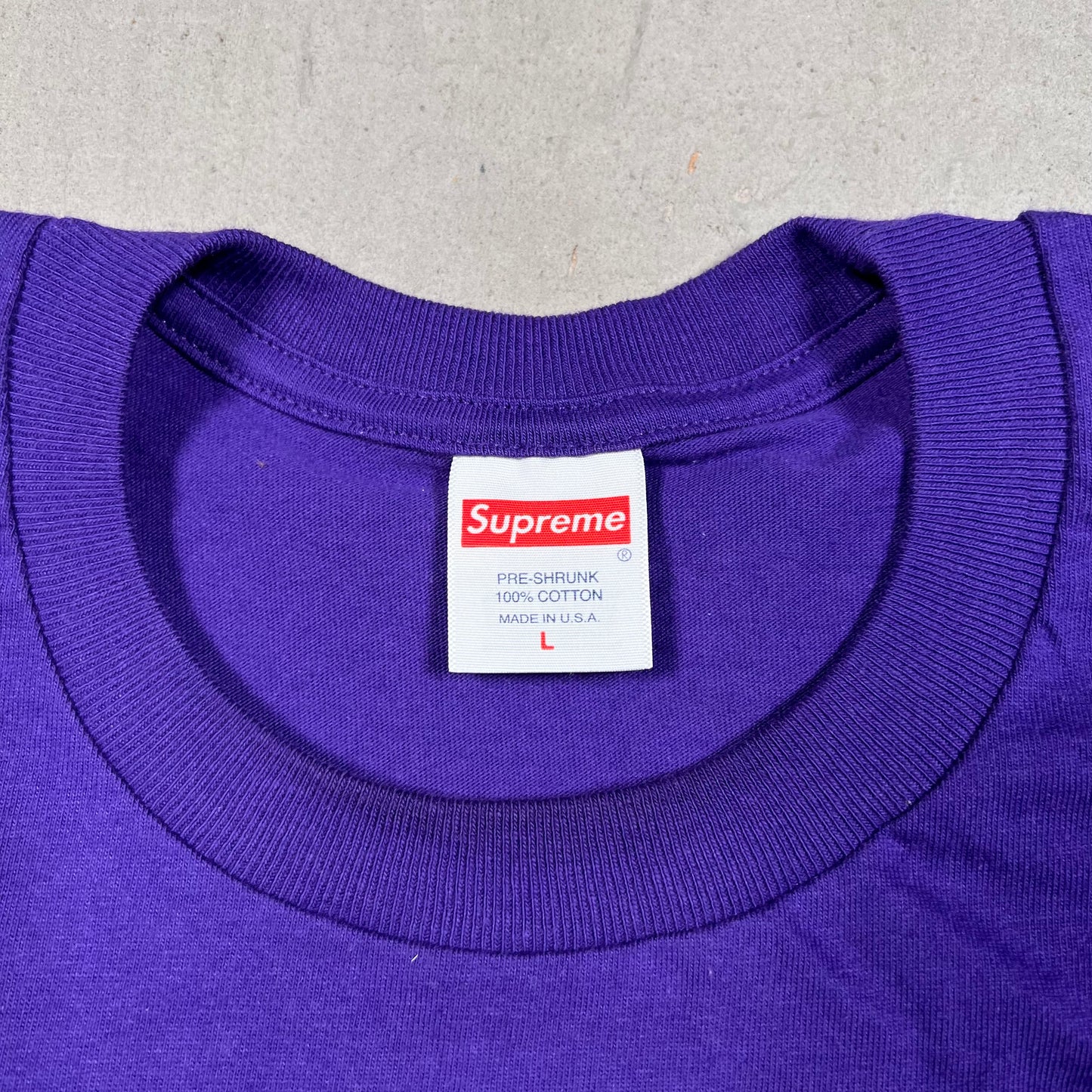Supreme Box Logo Tee Purple (2023) Size Large USED x17585