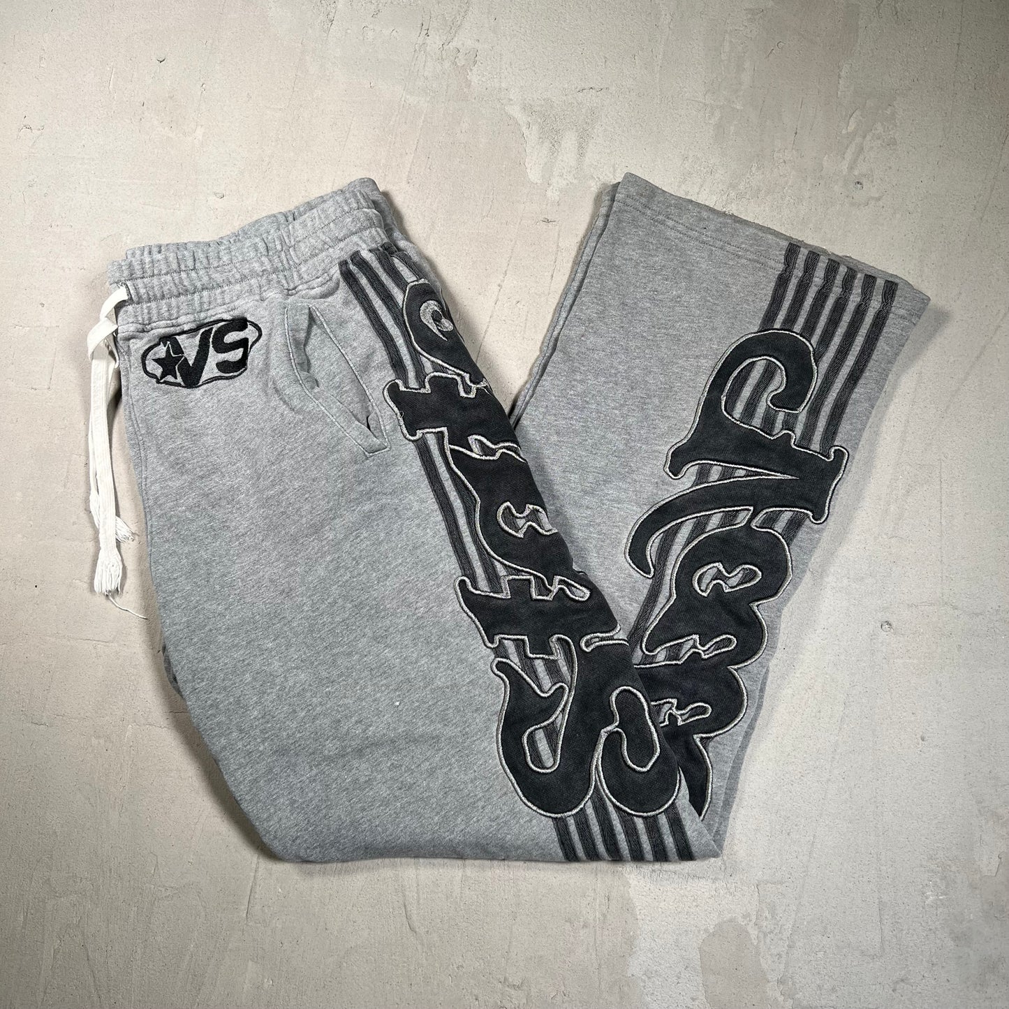 Vale Vale State "VS" Grey/Black Embroidered Sweatpants Size XL USED x17588