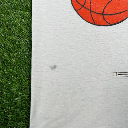 1990s Chicago Bulls Taz Loony Tunes White Tee Size XL USED v16739