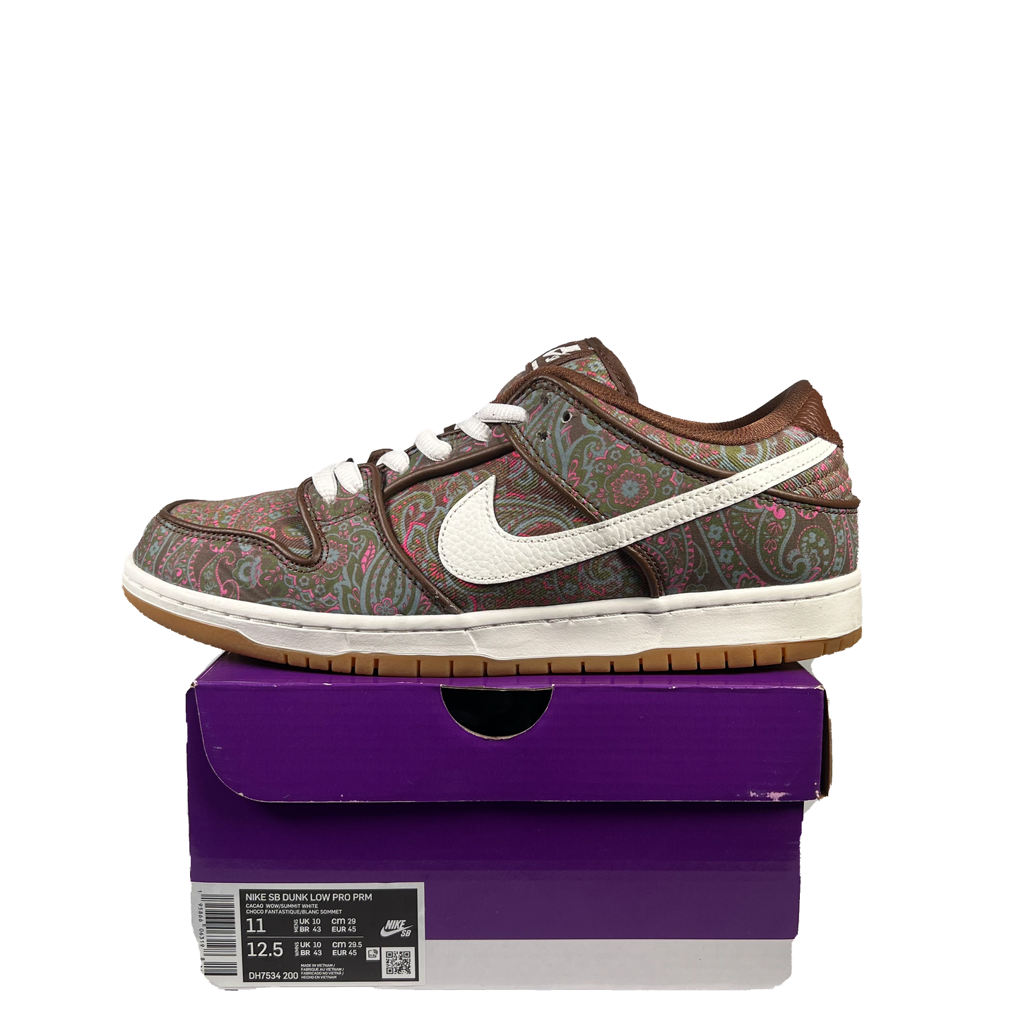 Nike SB Dunk Low Paisley Brown (2022) Size 11 USED S19755