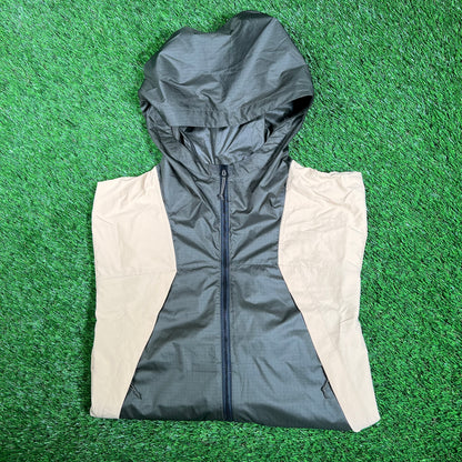 North Face "Trailwear" Olive/Khaki Windbreaker Size Large USED v17973