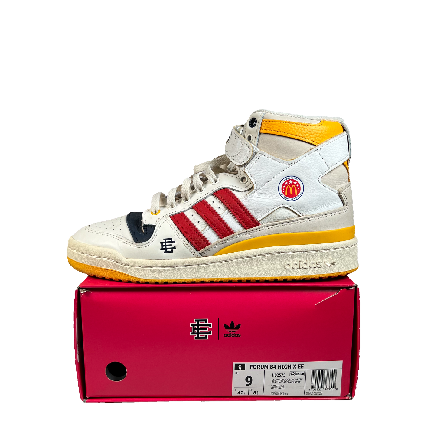 Adidas Forum 84 High EE Mcdonalds All American (2021) Size 9 USED s22138