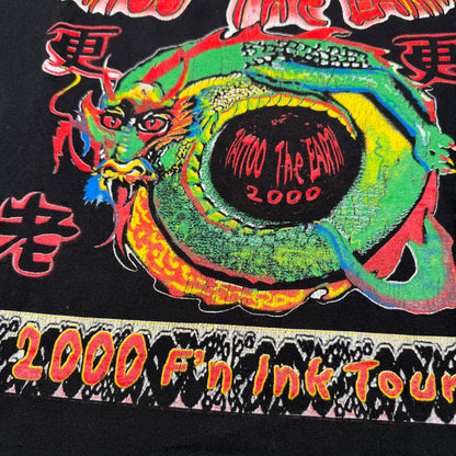 2000 Tattoo The Earth Ink Tour Tee Black Size XL USED v18267