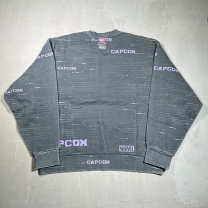 Kith x Marvel vs. Capcom Character Select Vintage Nelson Crewneck Black Size Large X16941