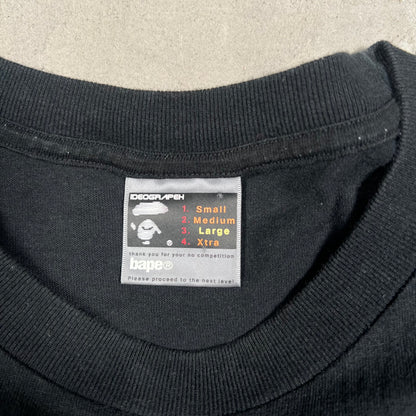 Bape x Unkle Glitter Black Tee Size Large USED x1537