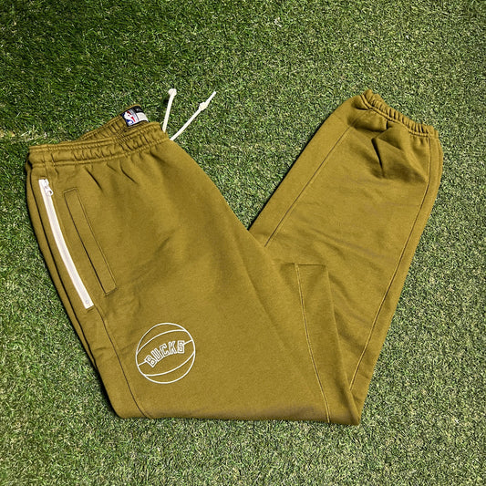 Nike NBA Milwaukee Buck Green Sweatpants Size XL NEW v16483