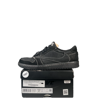 Jordan 1 Low Travis Scott Black Phantom (2022) Size 8.5 USED s20239