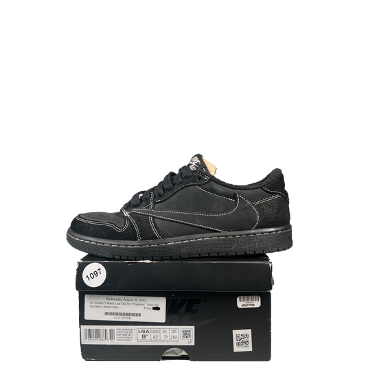 Jordan 1 Low Travis Scott Black Phantom (2022) Size 8.5 USED s20239