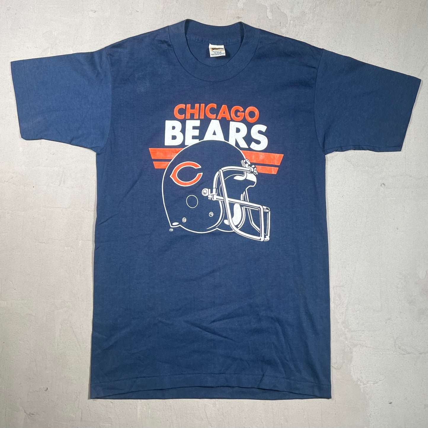 1990s Chicago Bears Helmet Logo Navy Tee Size Medium NEW v14178