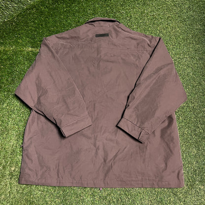 Fear of God FOG Essentials Brownish Zip Up Jacket Size Medium USED x13829