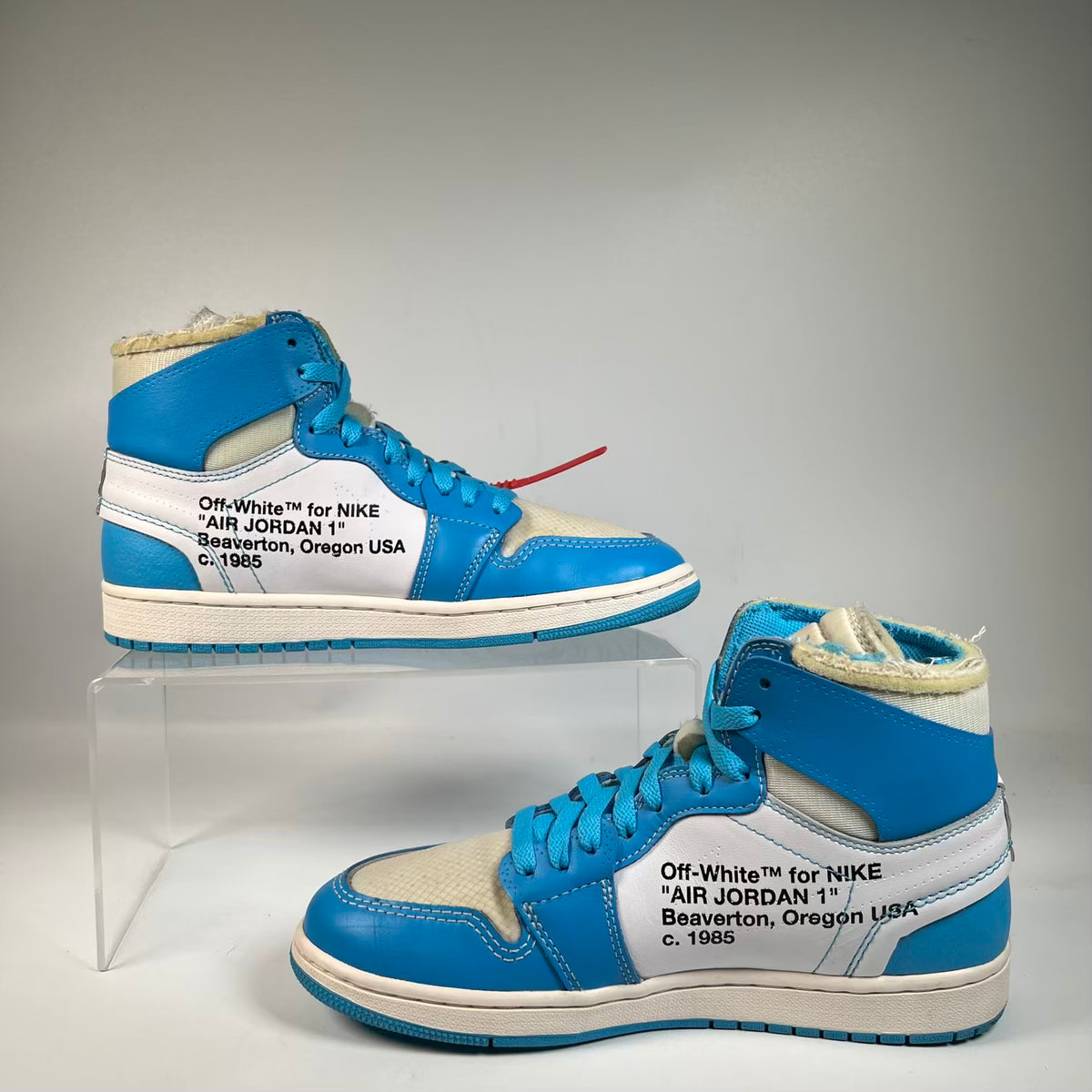 Jordan 1 High Off White Unversity Blue (2018) Size 8 USED s23425