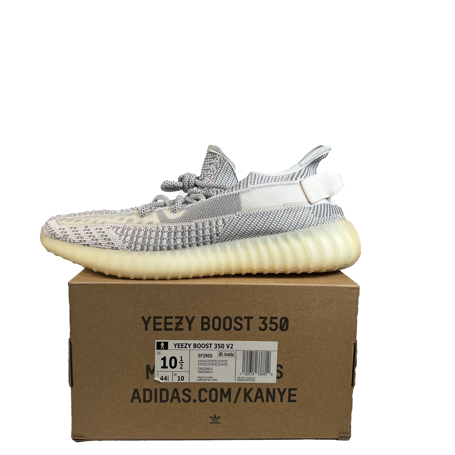 Yeezy 350 Static Non Reflective (2018) Size 10.5 USED s22405