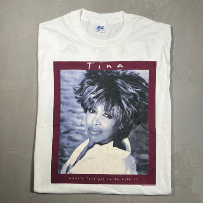 1993 Tina Turner what's love? tour tee white Size XL USED v13542